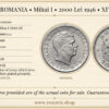 ROMANIA, Mihai I, 2000 Lei 1946, XF