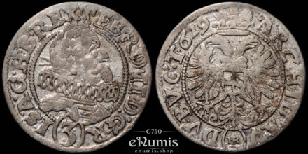 AUSTRIA, Silesia, Ferdinand II, 3 Kreuzer 1629 HR, Breslau, VF+