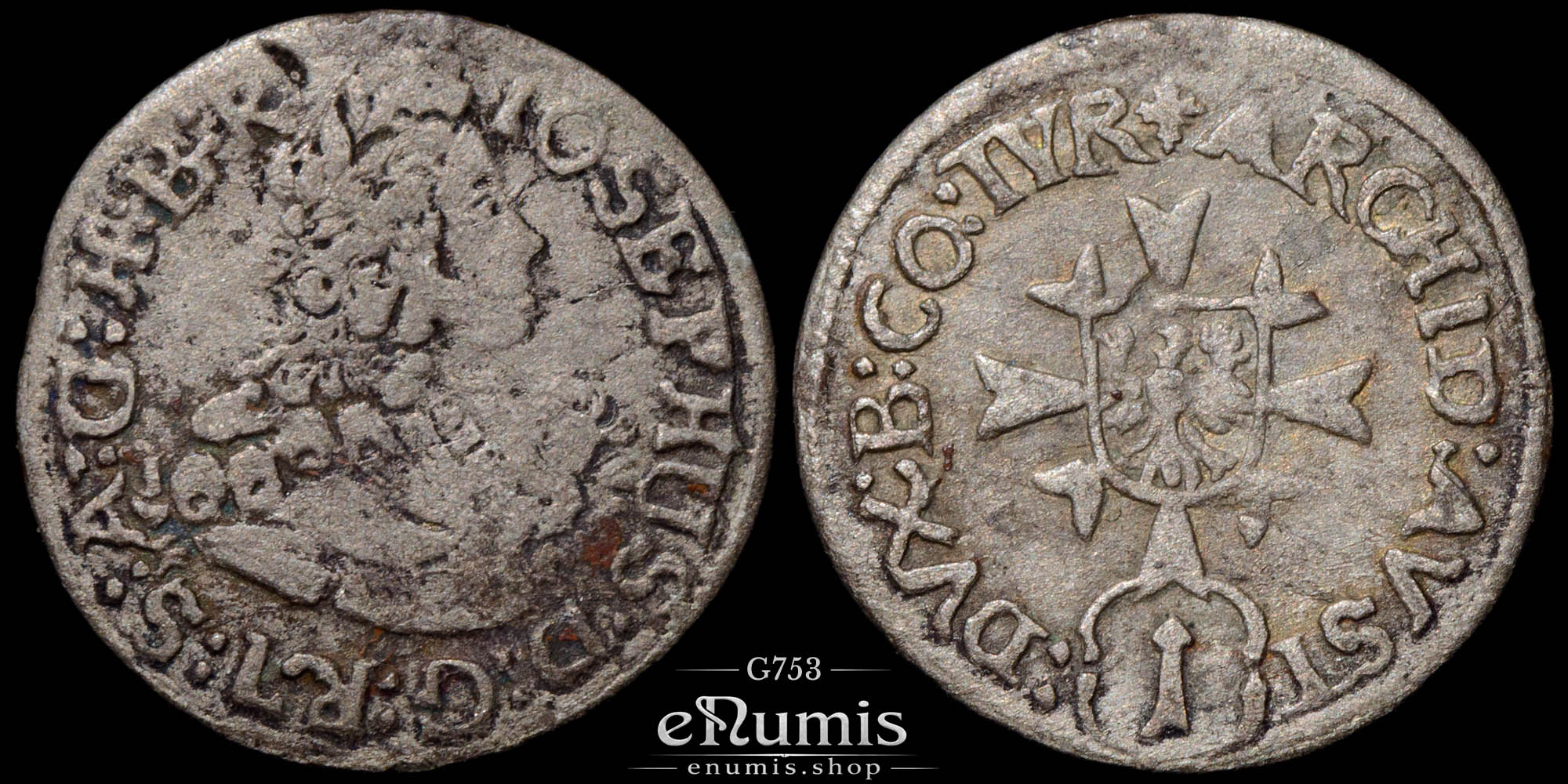 AUSTRIA, Joseph I, 1 Kreuzer 1705, Hall, VF