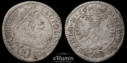 AUSTRIA, Bohemia, Leopold I, 1 Kreuzer 1694 CK, Kuttenberg, XF