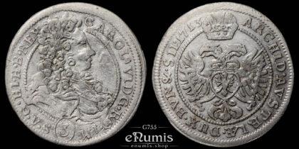 AUSTRIA, Silesia, Karl VI, 3 Kreuzer 1713, Breslau, Rare!, VF