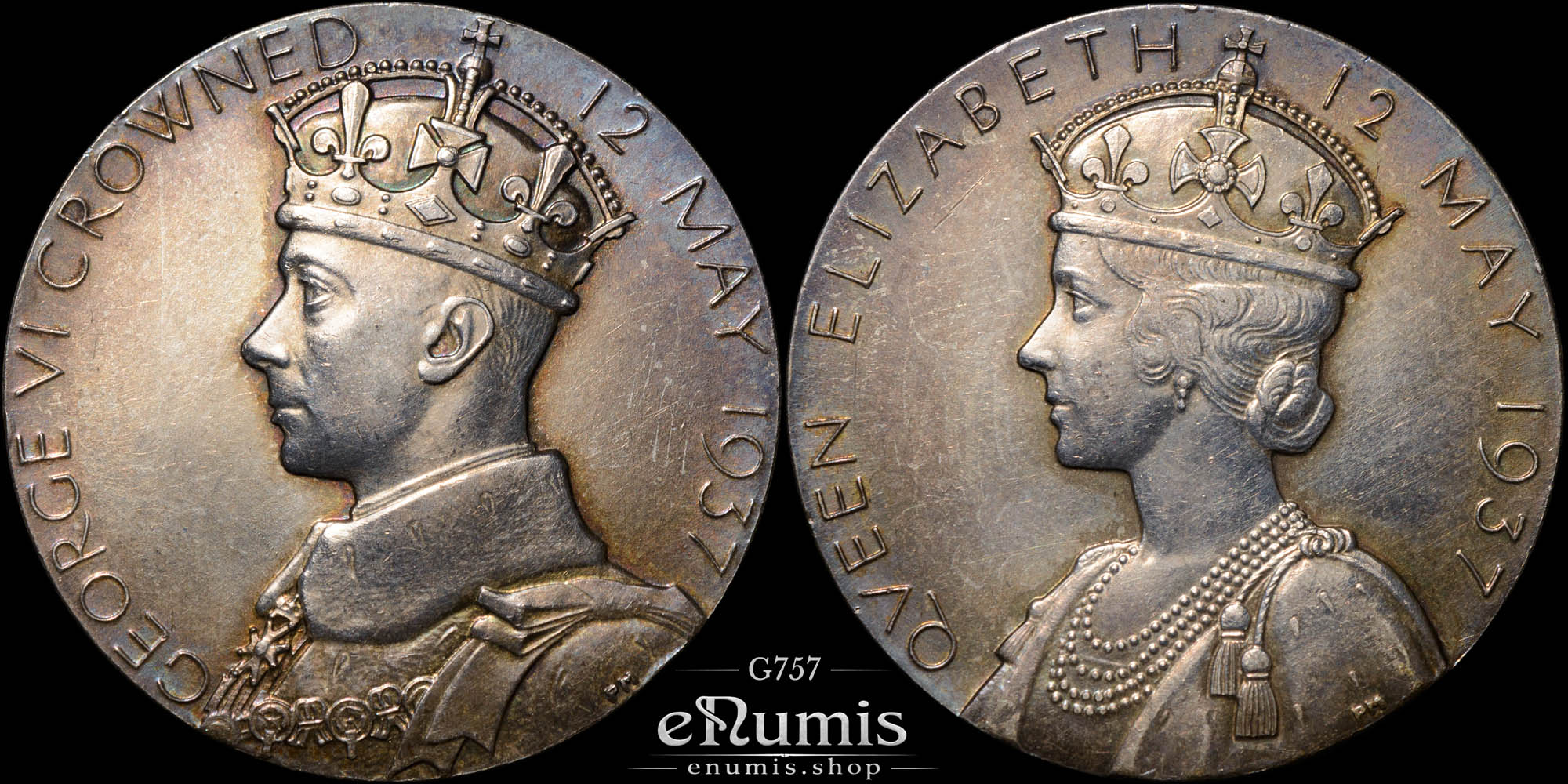 Great Britain, George VI, Official Coronation Medal 1937, Silver, UNC Great Britain, George VI, Official Coronation Medal 1937, Silver, UNC