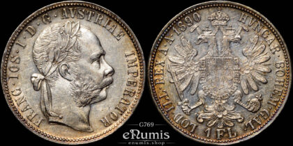 AUSTRIA, Franz Joseph I, 1 Florin Gulden 1890, XF+