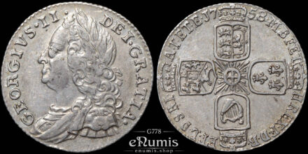 Great Britain, George II, Sixpence 1758, XF+