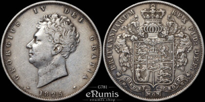 Great Britain, George IV, Halfcrown 1825, VF-XF/aXF