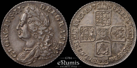 Great Britain, George II, Shilling 1758, aUNC
