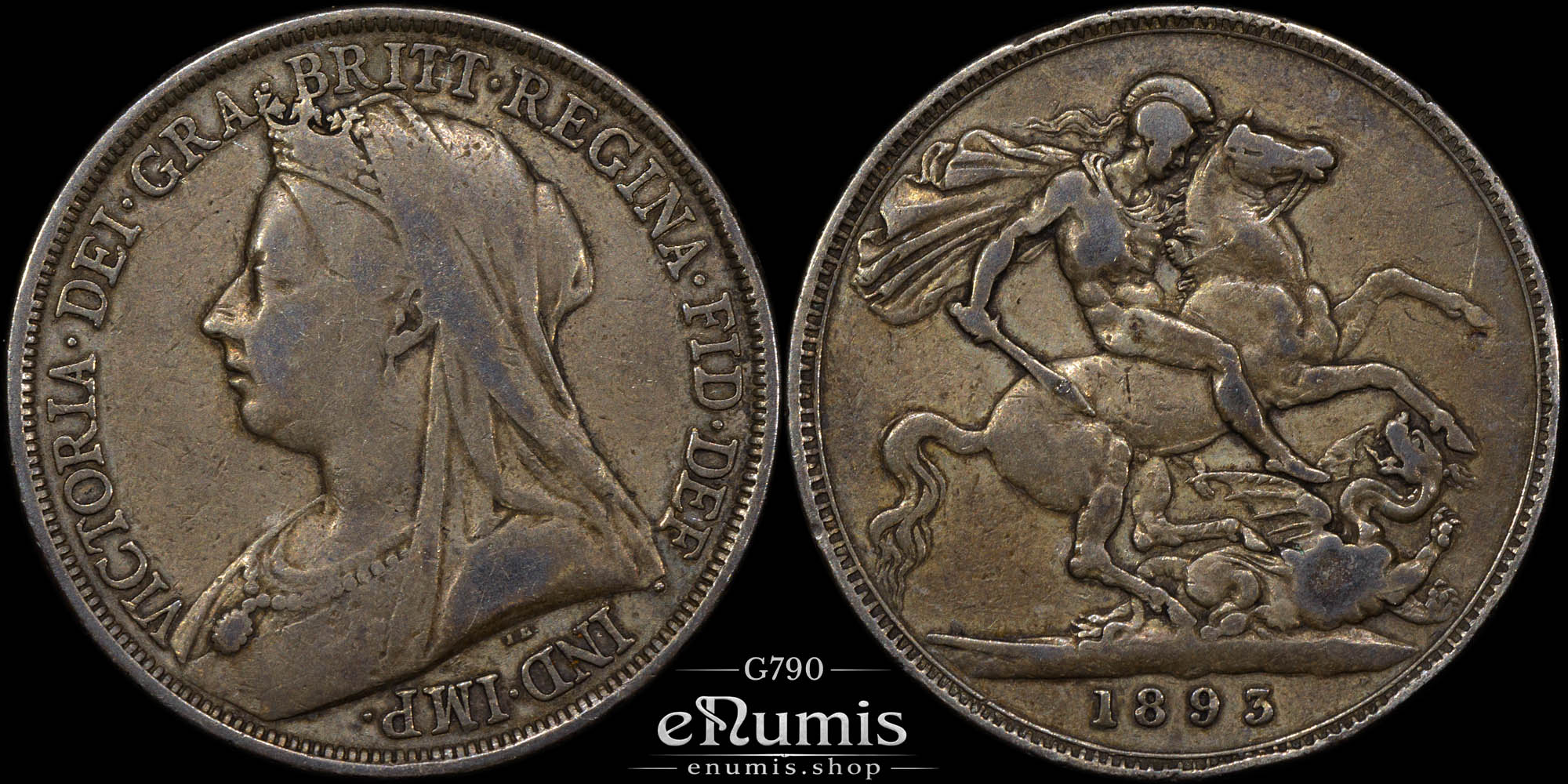Great Britain, Victoria, Crown 1893, LVI, VF Great Britain, Victoria, Crown 1893, LVI, VF