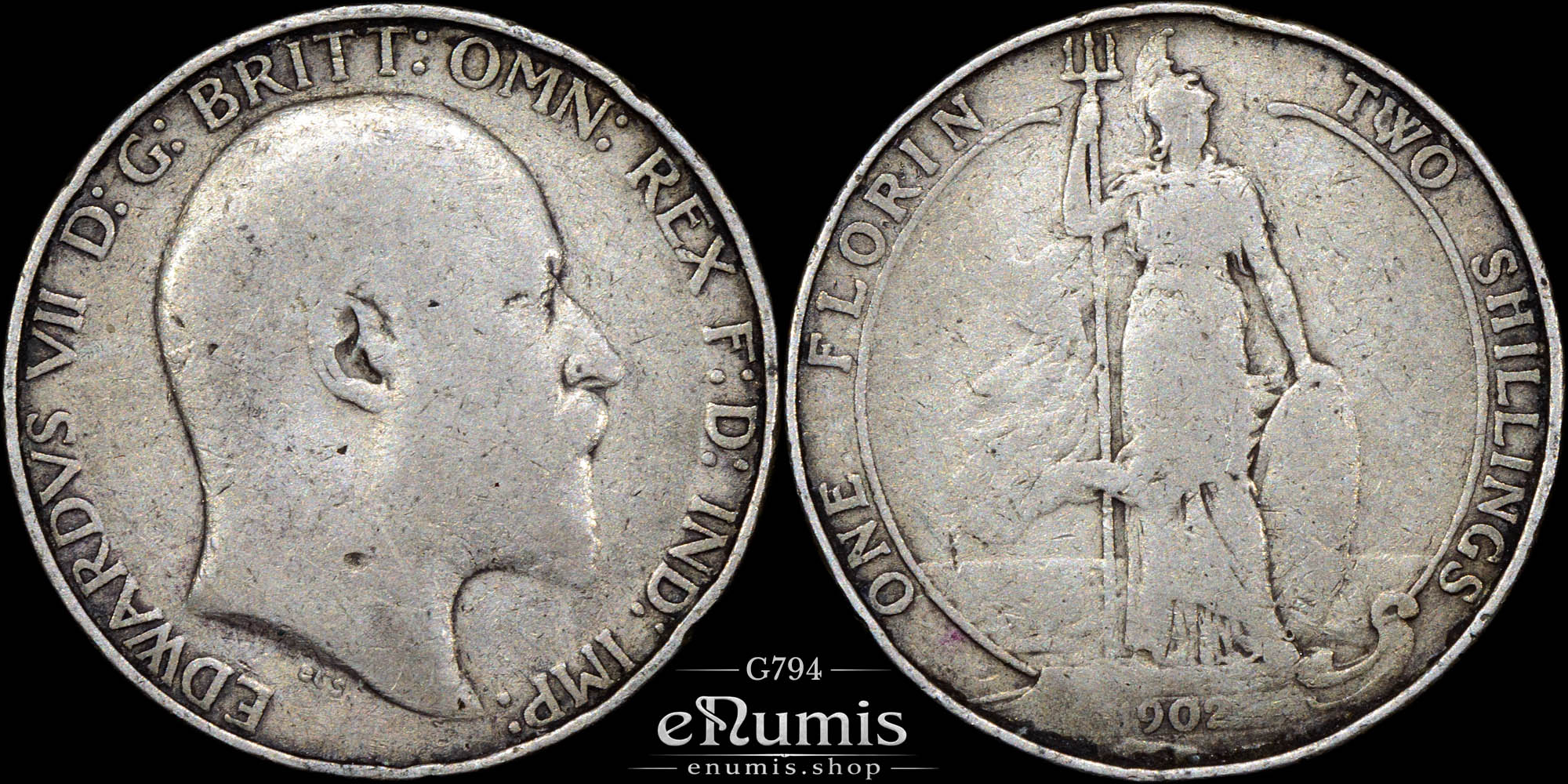 Great Britain, Edward VII, Florin 1902, Fine