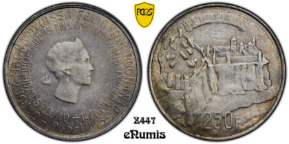 Luxembourg, Charlotte, 250 Francs 1963, KM# 53.2, PCGS MS 64