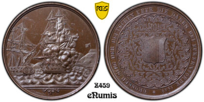 Germany, Eckernförde, Navy Victory Medal 1849, Top Pop, PCGS SP 65
