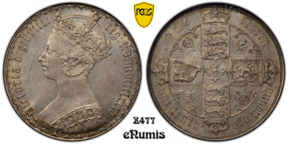 Great Britain, Victoria, Gothic Florin 1885, PCGS MS 64