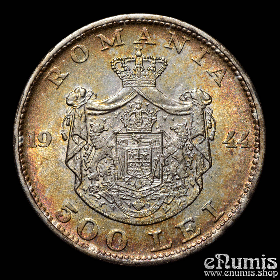 ROMANIA, Mihai I, 500 Lei 1944, silver, aUNC ROMANIA, Mihai I, 500 Lei 1944, silver, aUNC