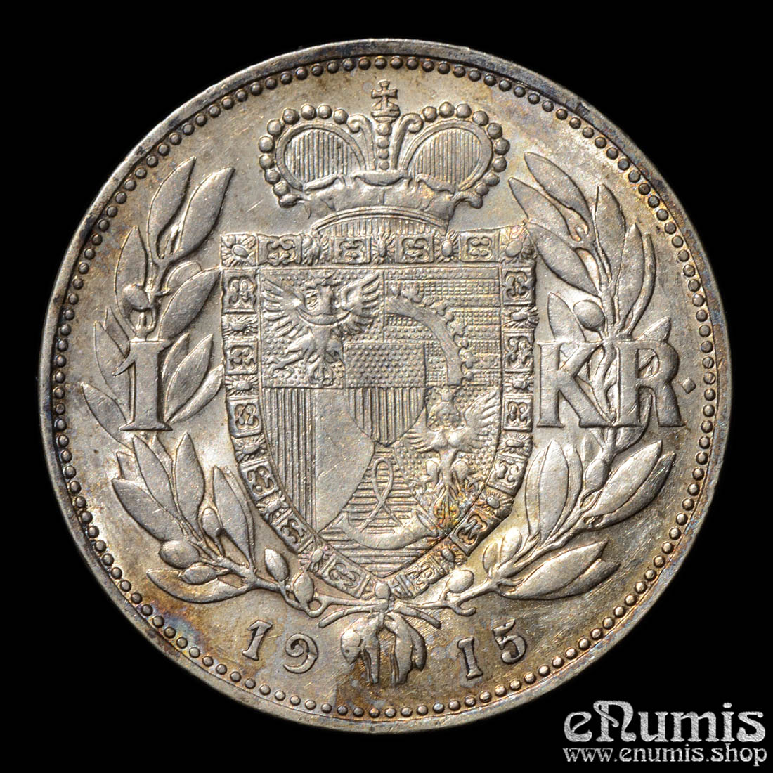 Liechtenstein, Johann II, 1 Krone 1915, aUNC/UNC Liechtenstein, Johann II, 1 Krone 1915, aUNC/UNC