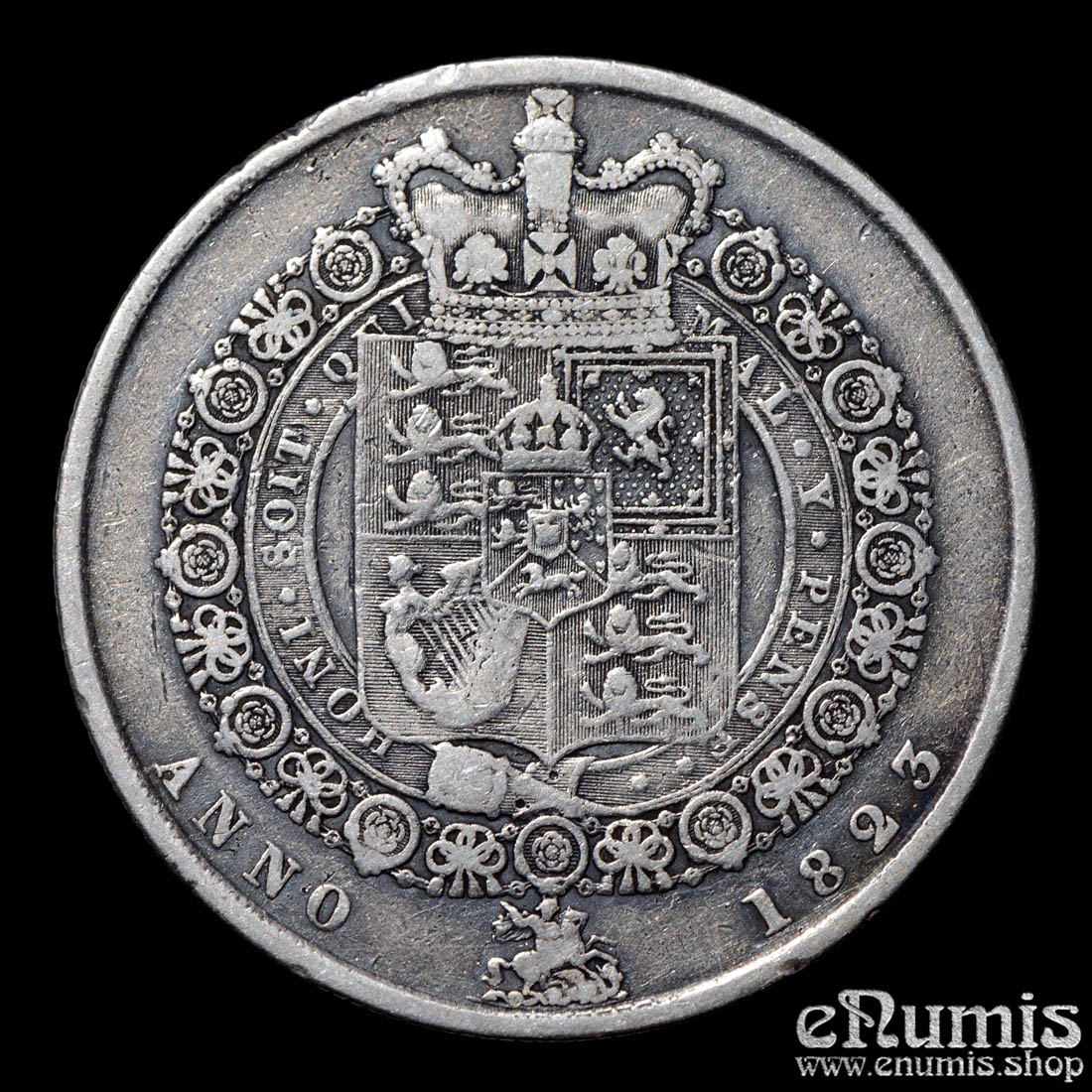 Great Britain, George IV, Halfcrown 1823, VF