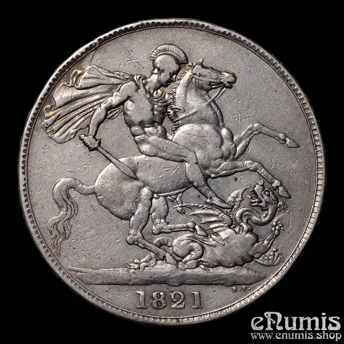 Great Britain, George IV, Crown 1821, Secundo, VF+