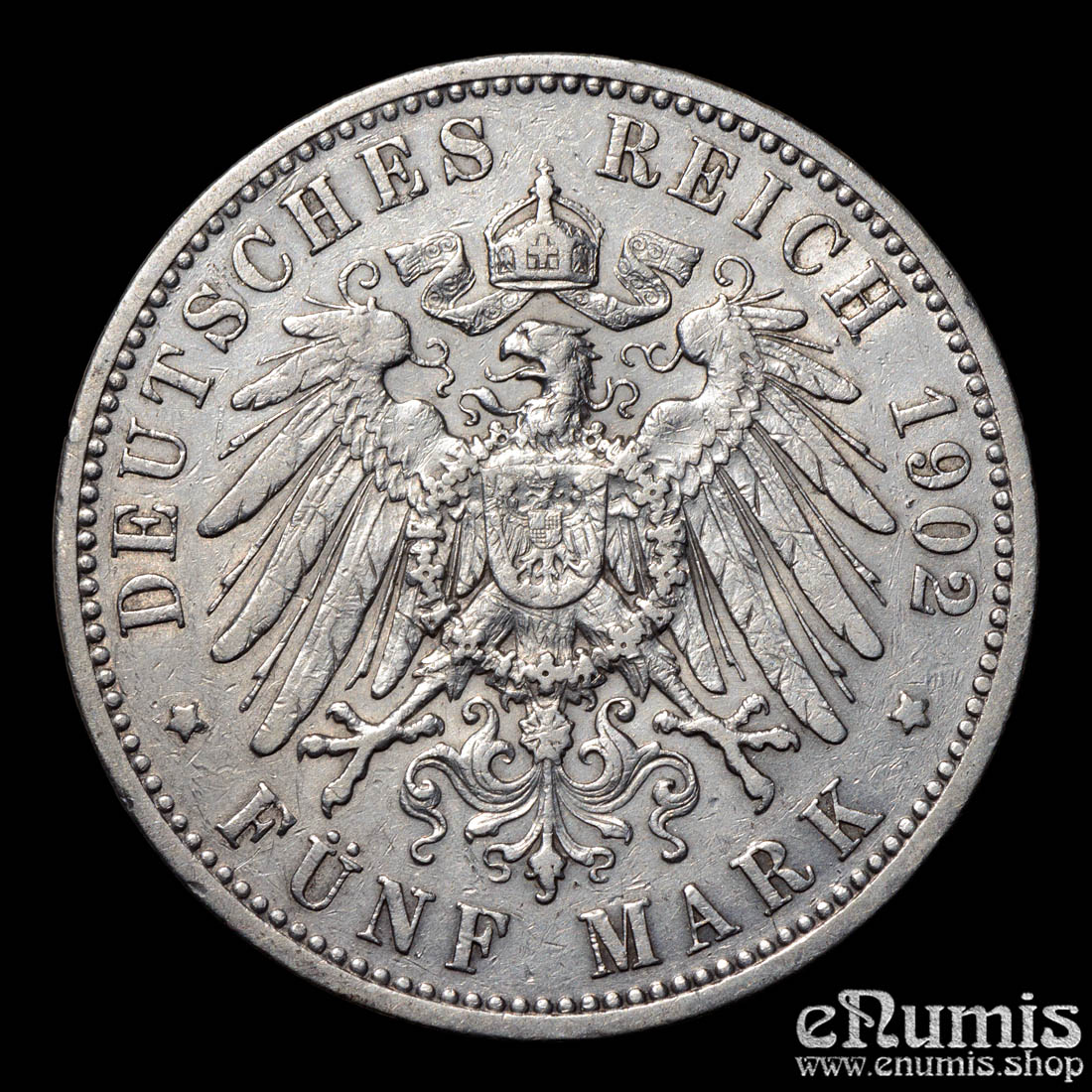 Germany, Prussia, Wilhelm II, 5 Mark 1902, VF
