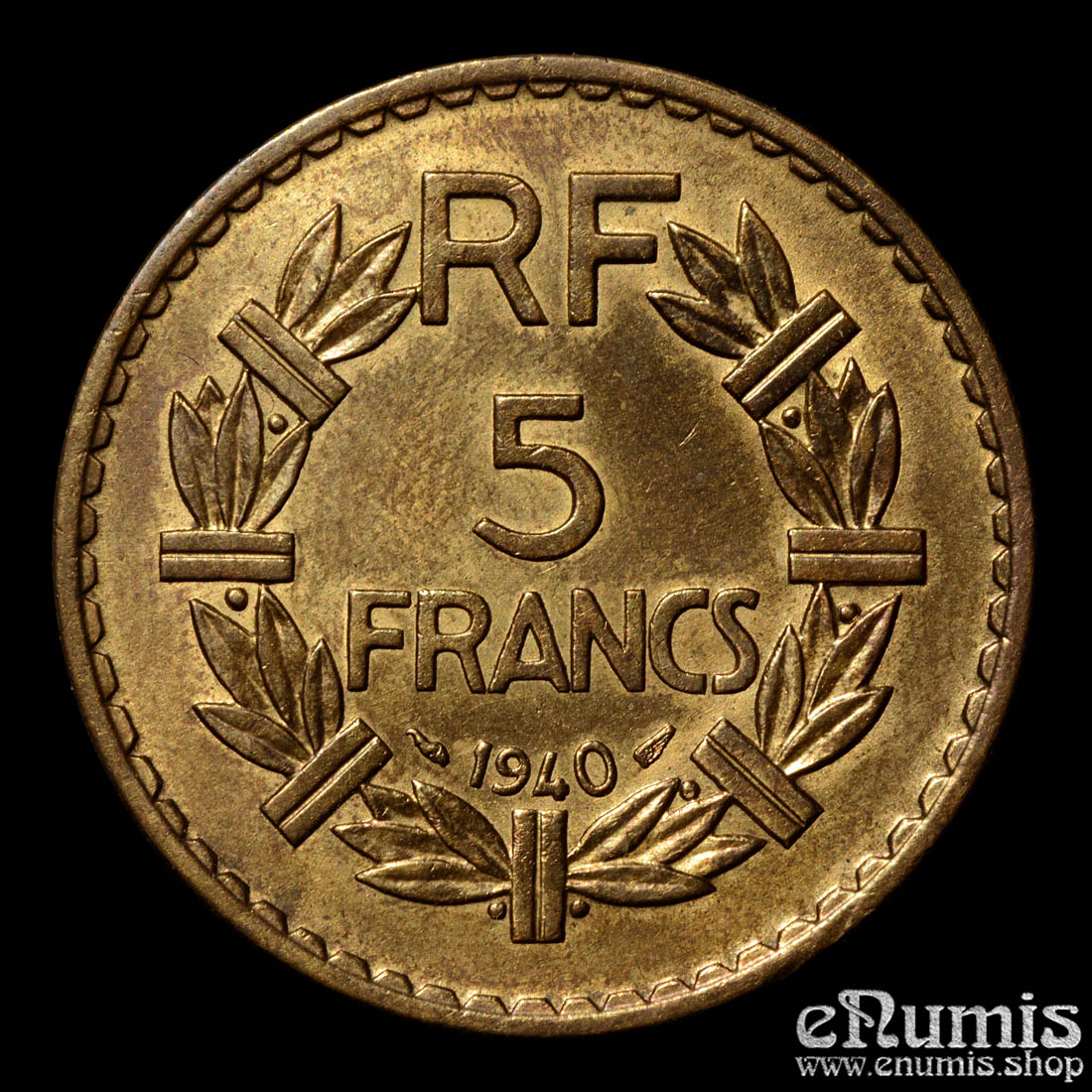 France, Third Republic, 5 Francs 1940, UNC