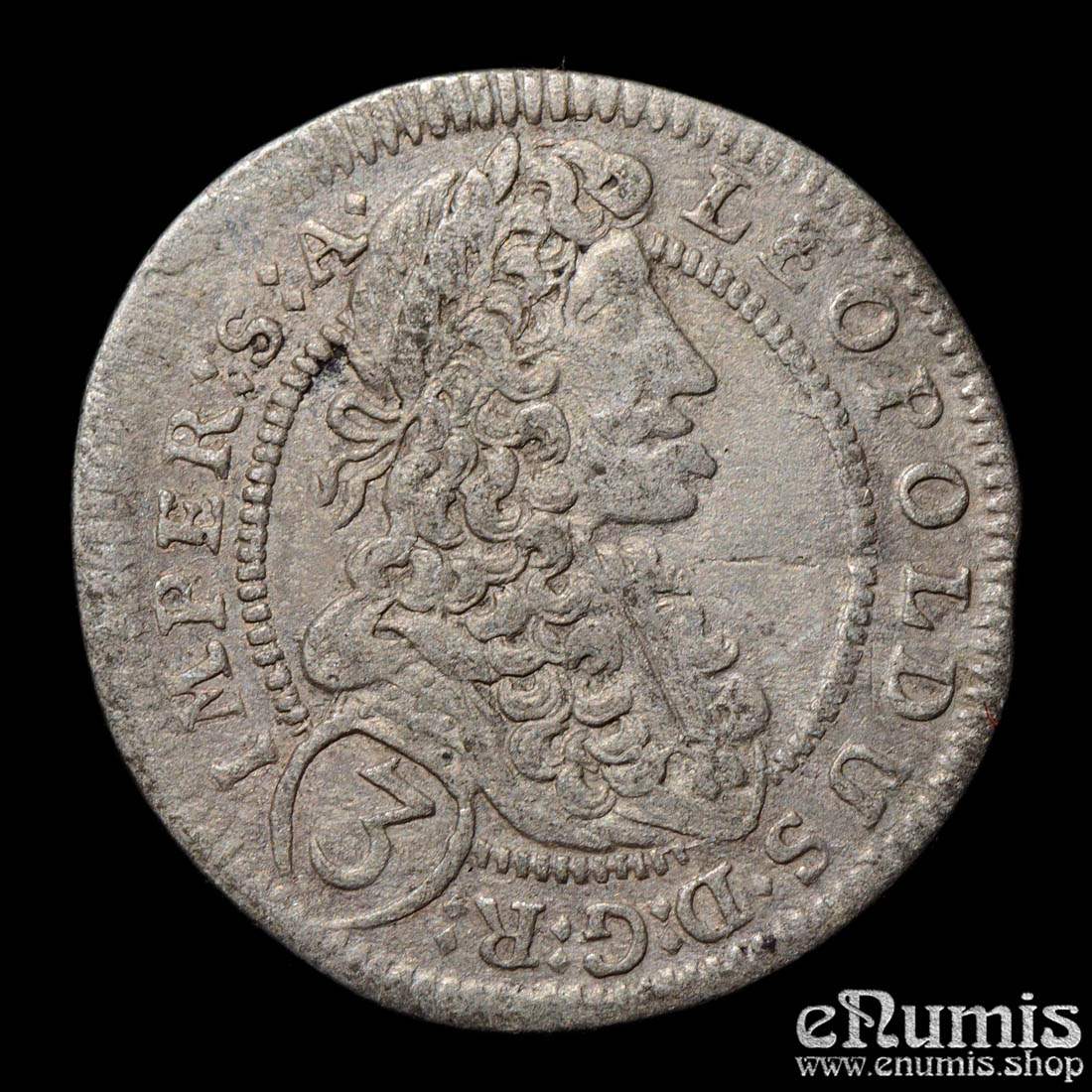 AUSTRIA, Bohemia, Leopold I, 3 Kreuzer 1704 GE, Prague, XF AUSTRIA, Bohemia, Leopold I, 3 Kreuzer 1704 GE, Prague, XF