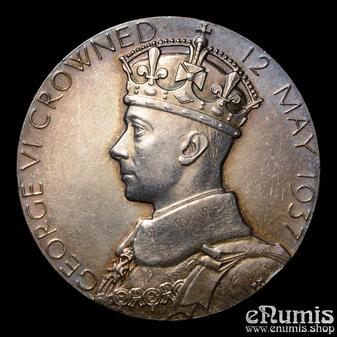 Great Britain, George VI, Official Coronation Medal 1937, Silver, UNC Great Britain, George VI, Official Coronation Medal 1937, Silver, UNC
