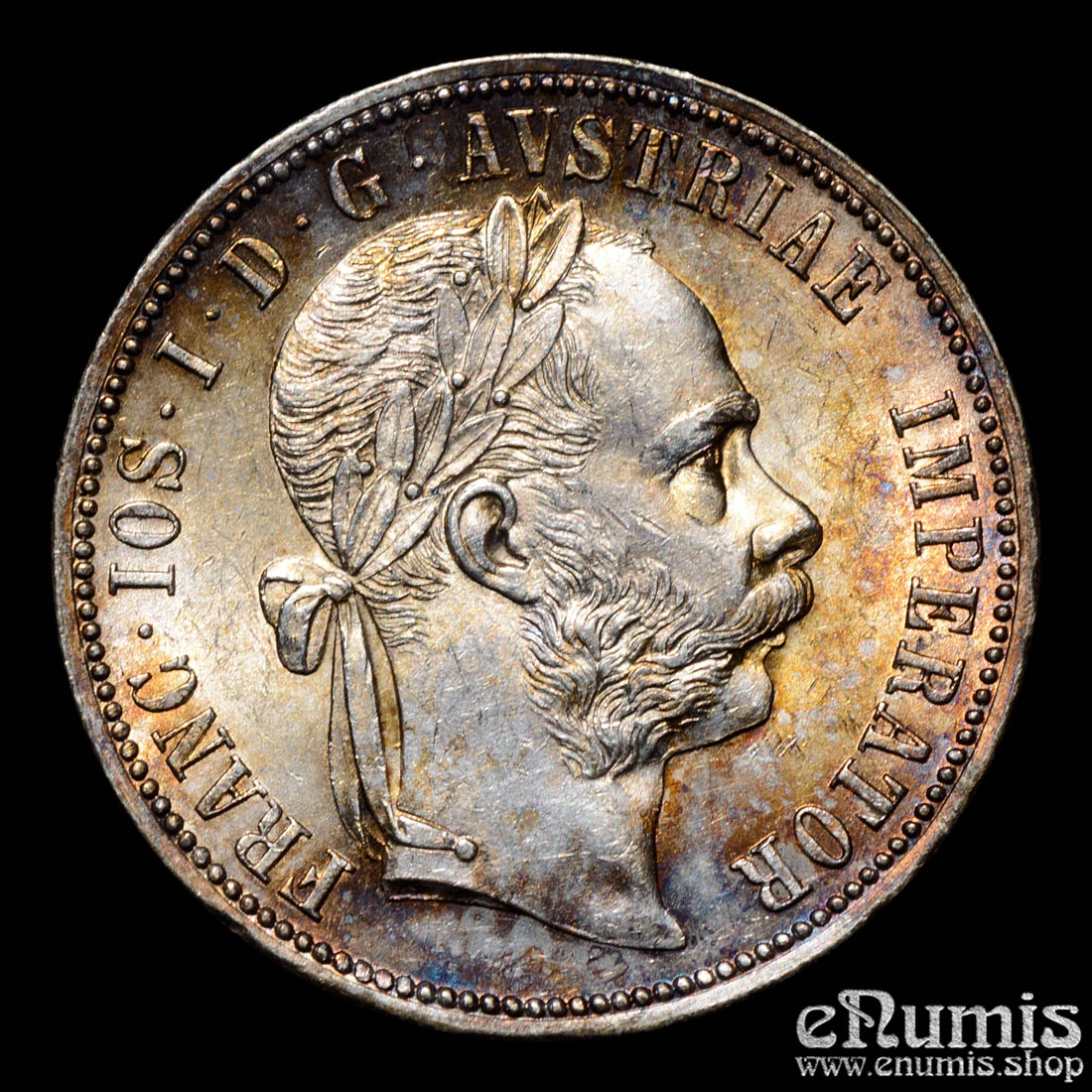 AUSTRIA, Franz Joseph I, 1 Florin Gulden 1891, UNC AUSTRIA, Franz Joseph I, 1 Florin Gulden 1891, UNC