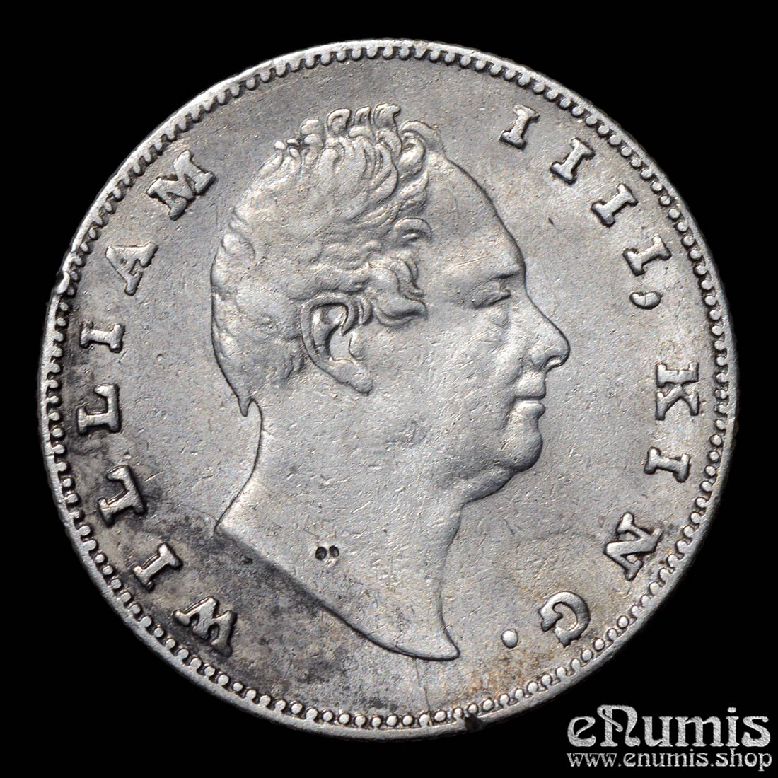 INDIA, William IV, Rupee 1835, Bombay, VF