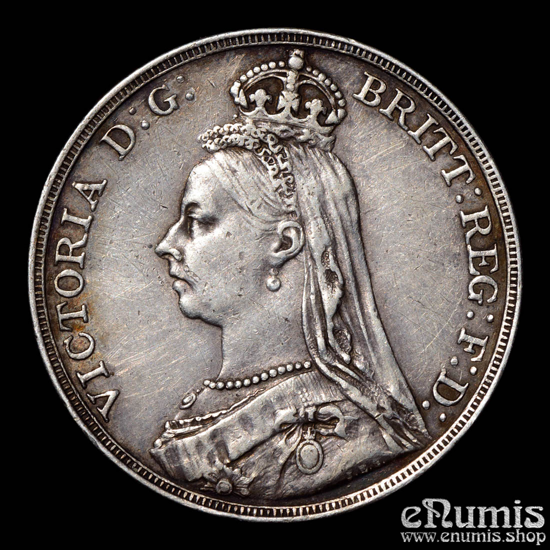 Great Britain, Victoria, Crown 1892, rarest year, aXF/XF Great Britain, Victoria, Crown 1892, rarest year, aXF/XF