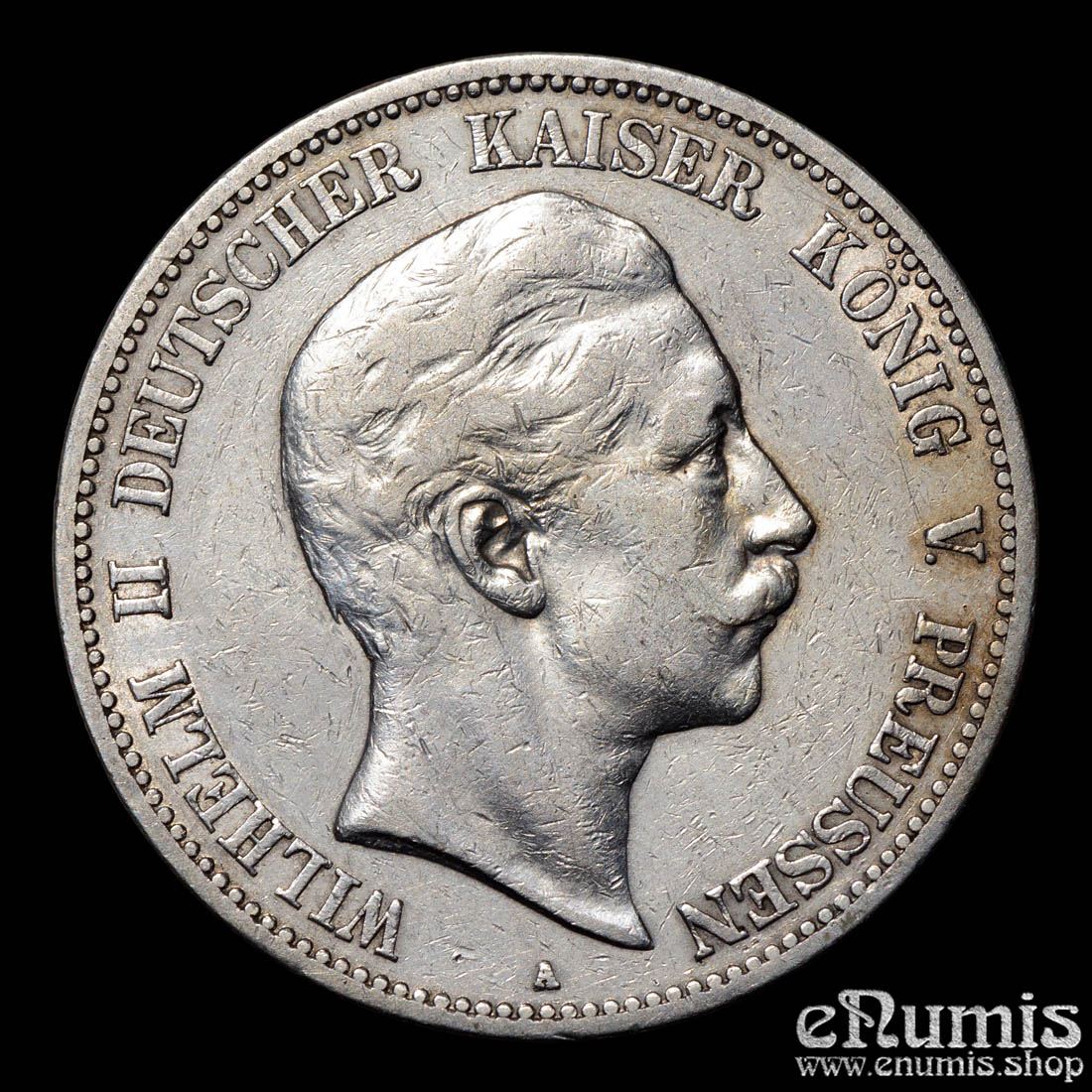 Germany, Prussia, Wilhelm II, 5 Mark 1902, VF