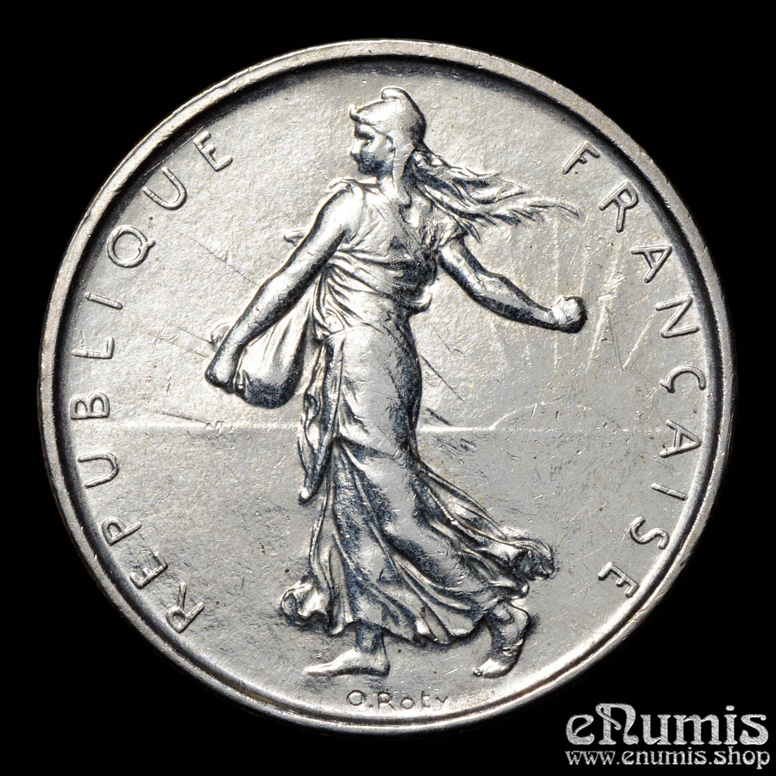France, Fifth Republic, 5 Francs 1963, silver, aUNC