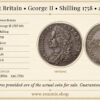 Great Britain, George II, Shilling 1758, aUNC