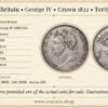 Great Britain, George IV, Crown 1822, Tertio, VF