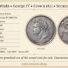 Great Britain, George IV, Crown 1821, Secundo, VF+