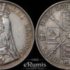 Great Britain, Victoria, Double Florin 1890, VF-XF