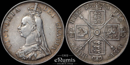 Great Britain, Victoria, Double Florin 1890, VF-XF