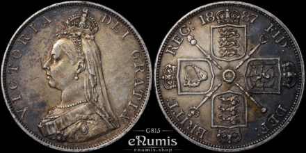Great Britain, Victoria, Double Florin 1887, Roman I, XF+