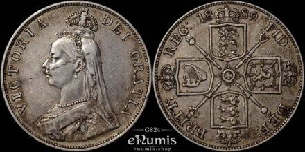 Great Britain, Victoria, Double Florin 1889, XF