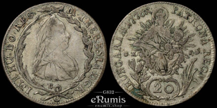 Austria, Hungary, Maria Theresa, 20 Kreuzer 1776 B, Kremnitz, VF