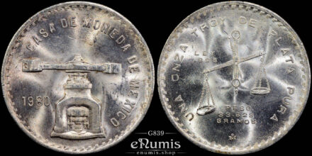 Mexico, 1 Onza 1980, silver, UNC