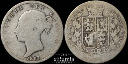 Great Britain, Victoria, Halfcrown 1881, VG