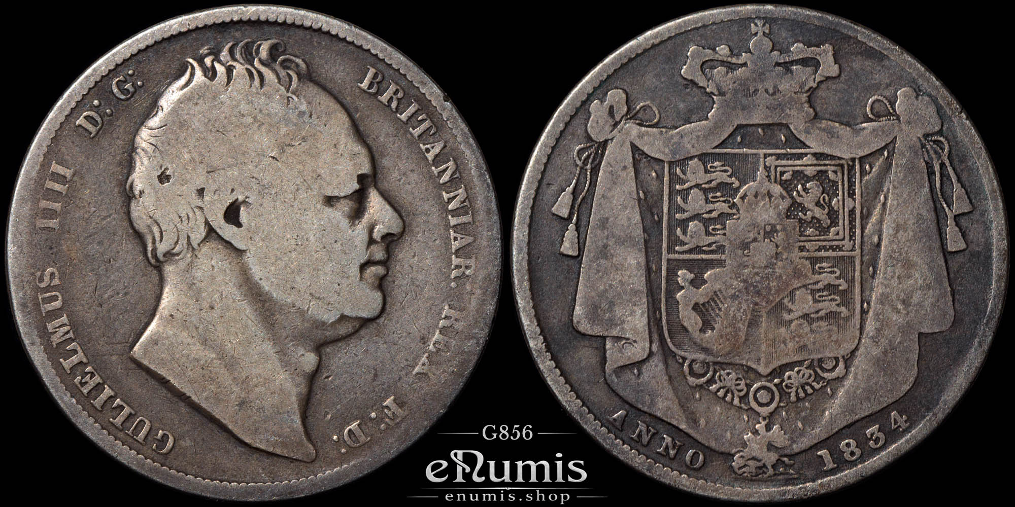 Great Britain, William IV, Halfcrown 1834, Fine
