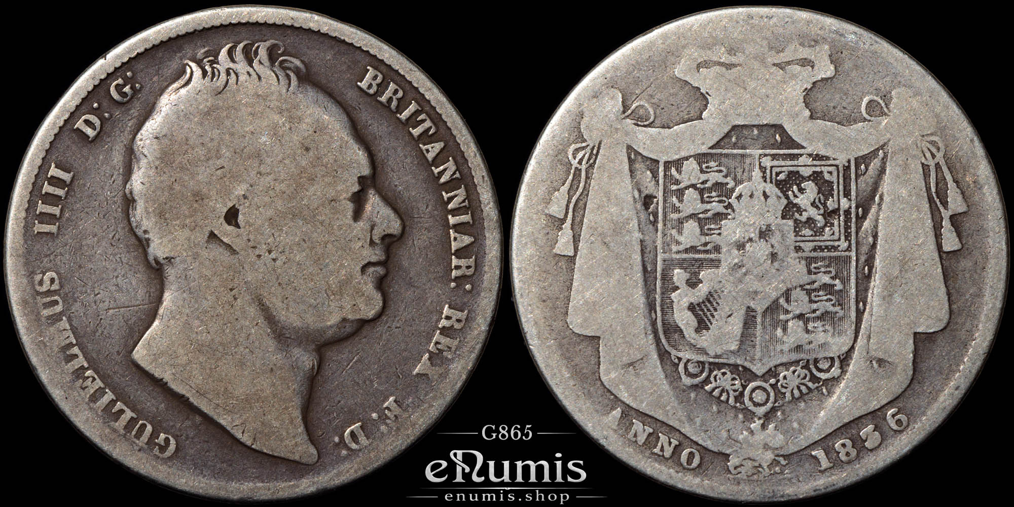 Great Britain, William IV, Halfcrown 1836, Fine