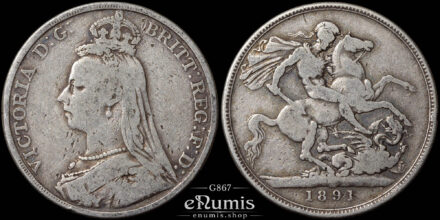 Great Britain, Victoria, Crown 1891, better date, Fine