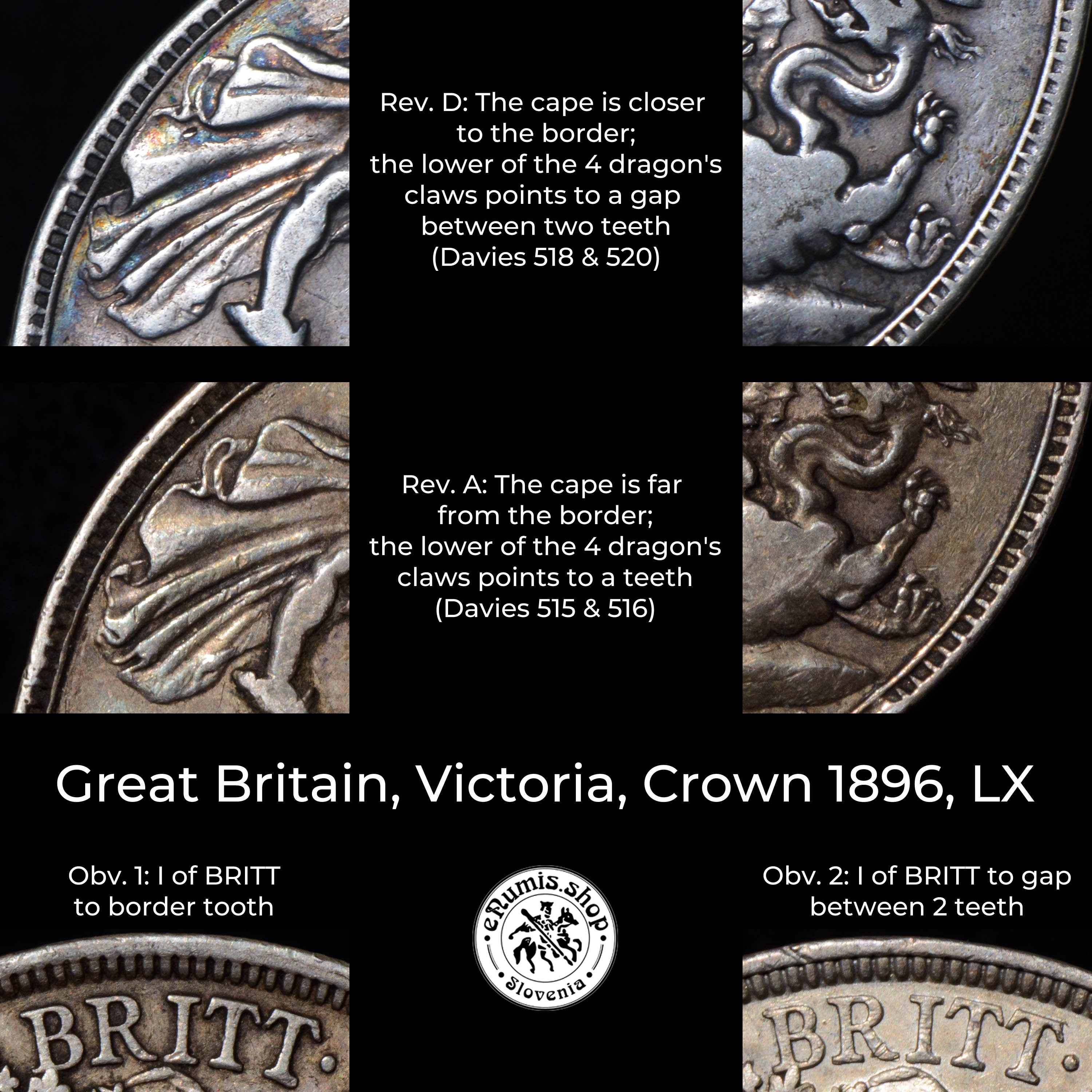 Great Britain, Victoria, Crown 1896, LX, VF+ Great Britain, Victoria, Crown 1896, LX, VF+