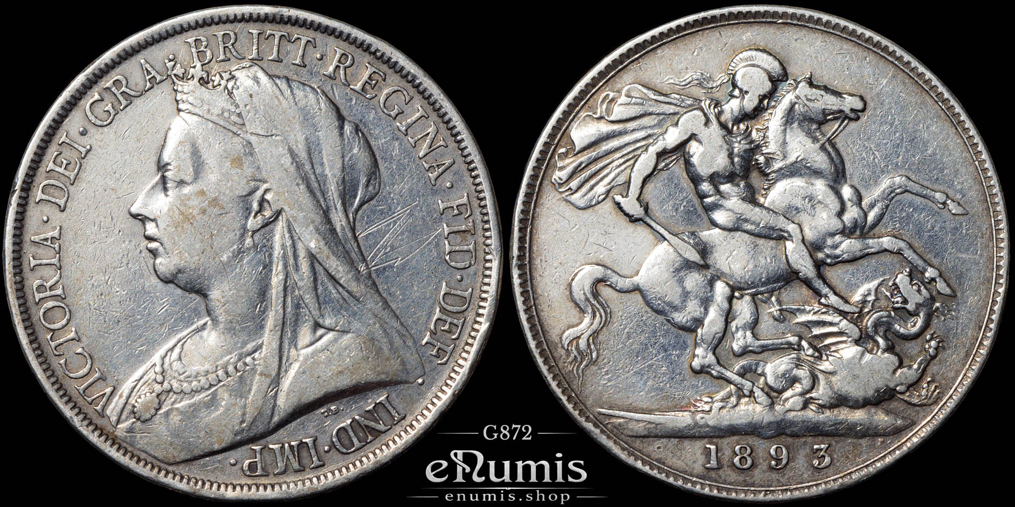Great Britain, Victoria, Crown 1893, LVI, VF