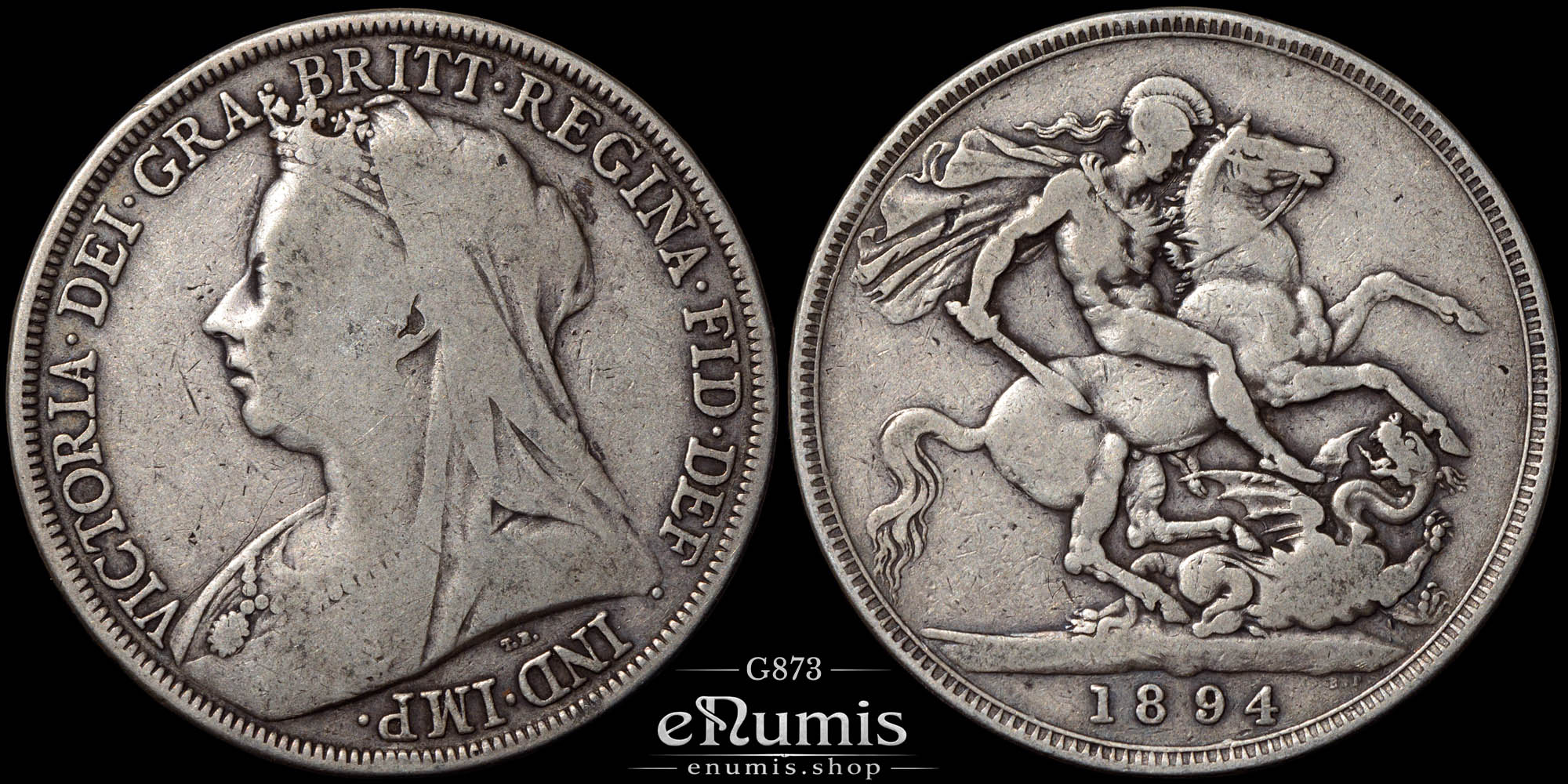 Great Britain, Victoria, Crown 1894, LVIII, scarce date, Fine