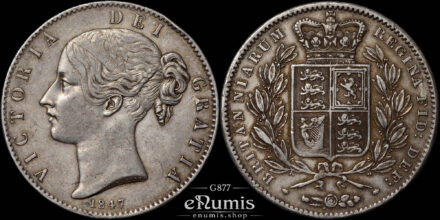 Great Britain, Victoria, Crown 1847, XF+