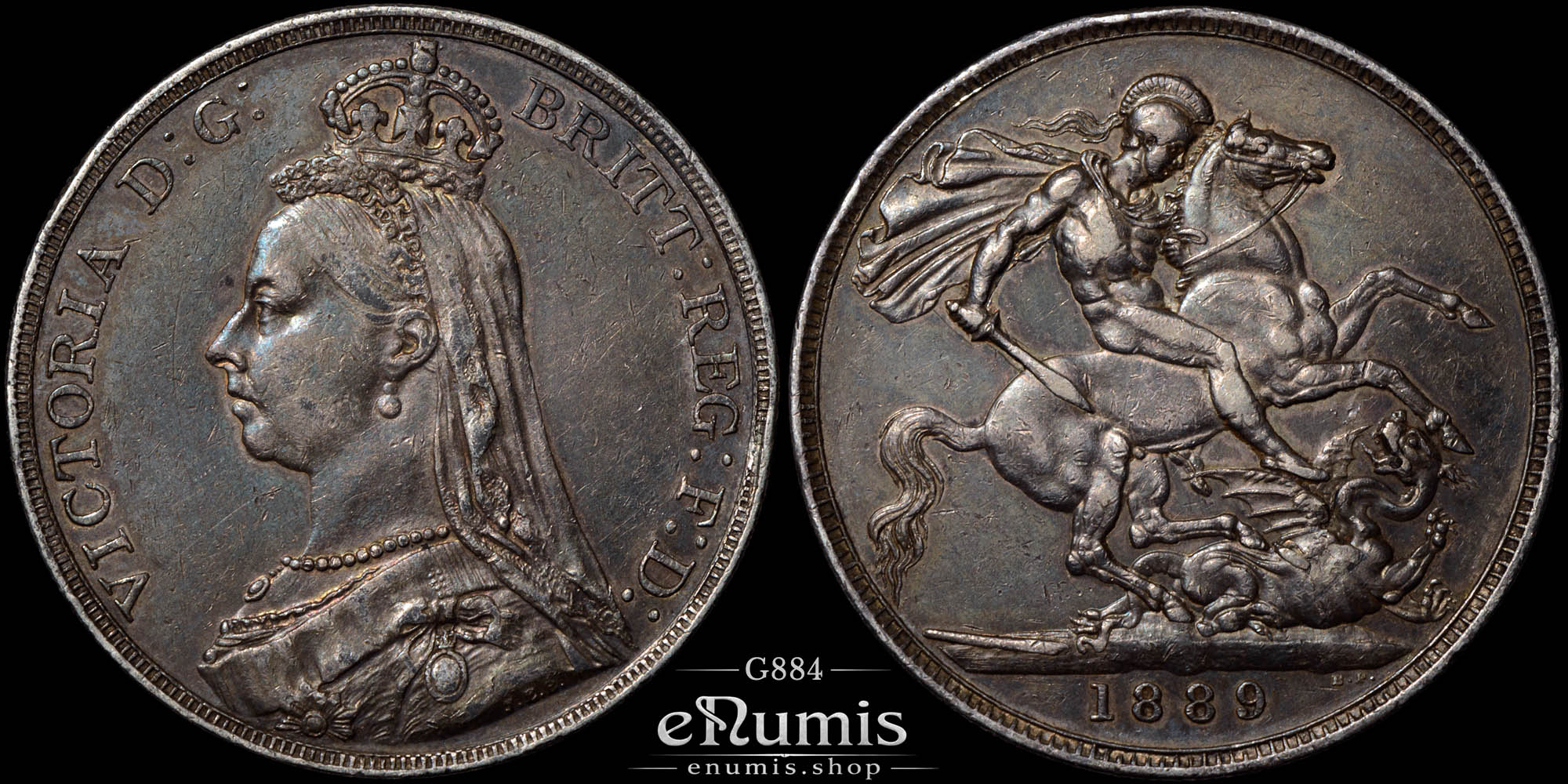 Great Britain, Victoria, Crown 1889, XF+