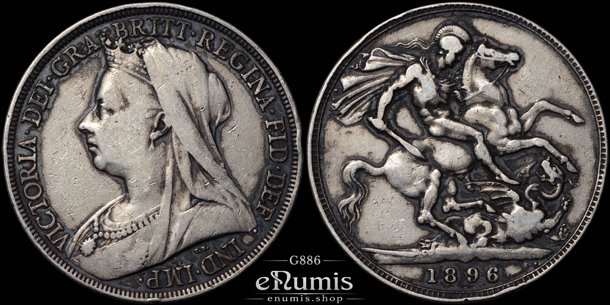 Great Britain, Victoria, Crown 1896, LX, VF Great Britain, Victoria, Crown 1896, LX, VF