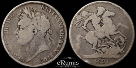 Great Britain, George IV, Crown 1821, Secundo, Fine
