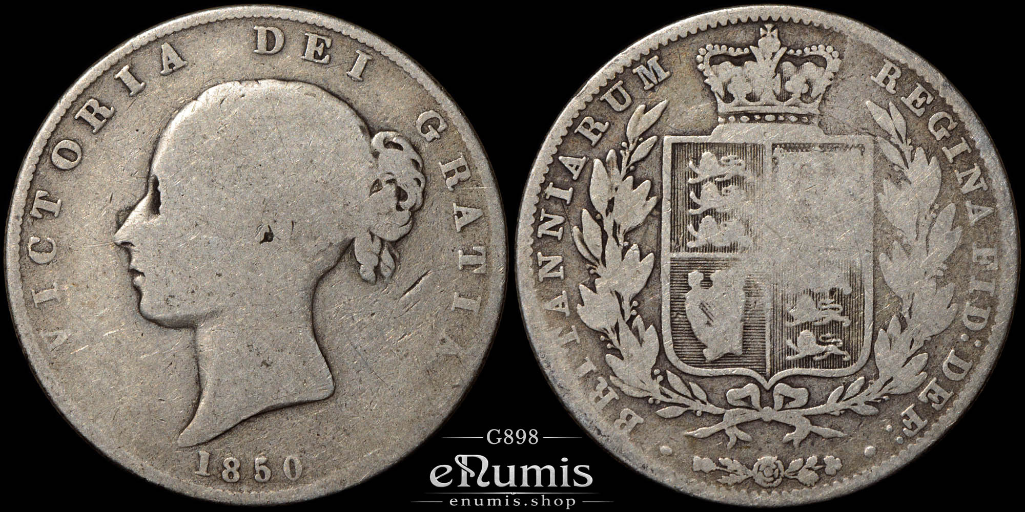 Great Britain, Victoria, Halfcrown 1850, Fine Great Britain, Victoria, Halfcrown 1850, Fine