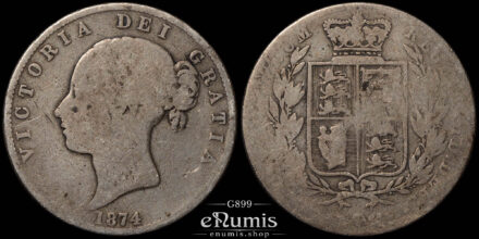 Great Britain, Victoria, Halfcrown 1874, Fine